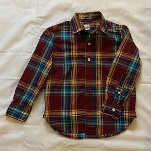 Boys Gap long sleeve Plaid Shirt